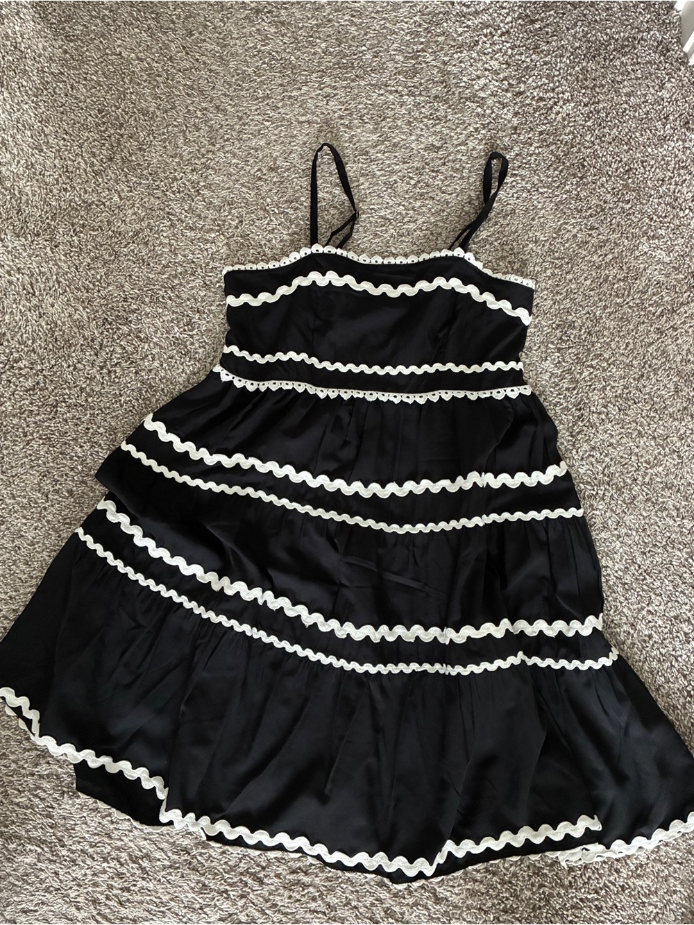 Black Dress with White Trim (New)